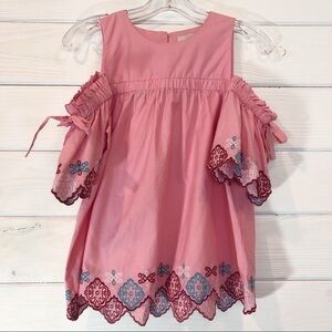 Loft Cold Shoulder Blouse Top , Embroidered